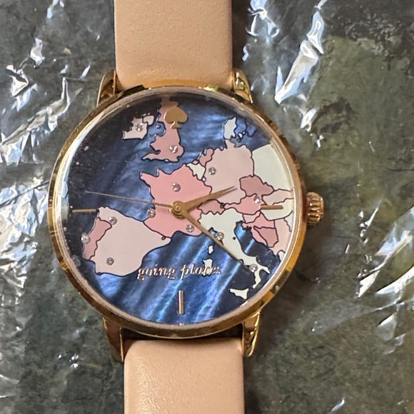 Kate Spade Watch Going Places Europe Map New - Picture 1 of 11